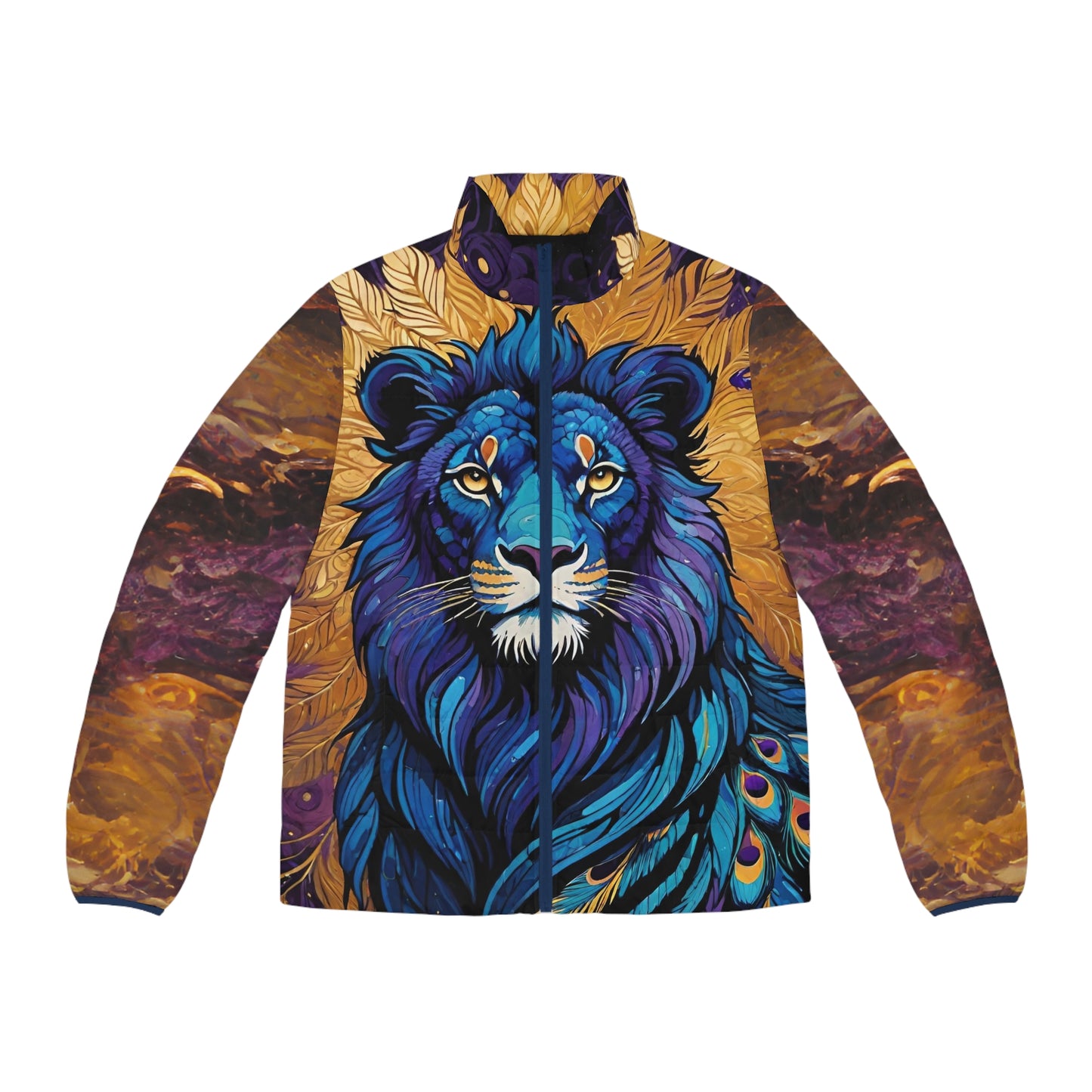 Blue King Zipper Jacket | Black Zipper Puffer Jacket | Yan Acq Apparel