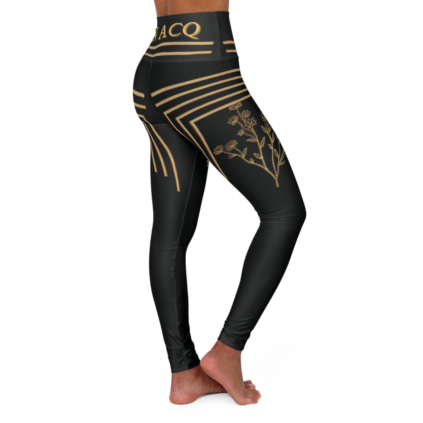 High Waisted Leggings | Black High Waisted Leggings | Yan Acq Apparel