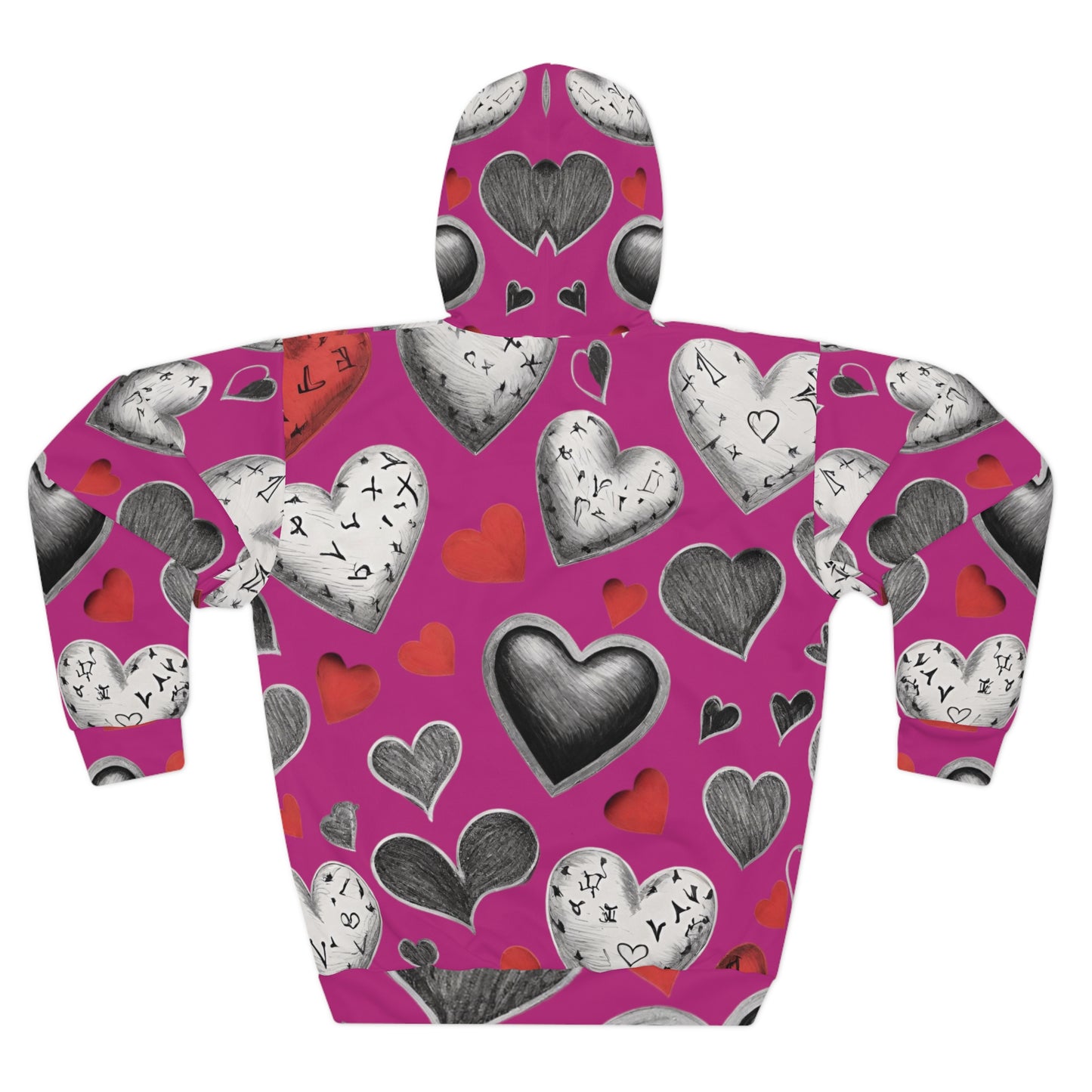 Customizable Pullover Hoodie | Heart Floral Hoodie | Yan Acq Apparel