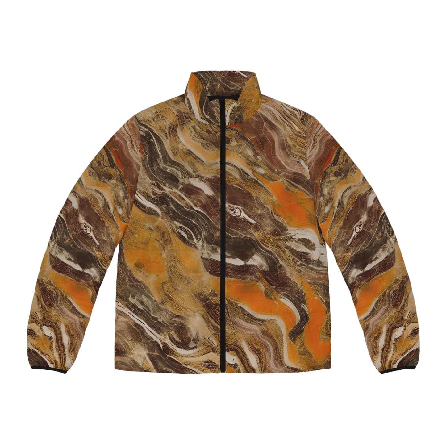 Unisex Puffer Jacket | Orange Remix Puffer Jacket | Yan Acq Apparel