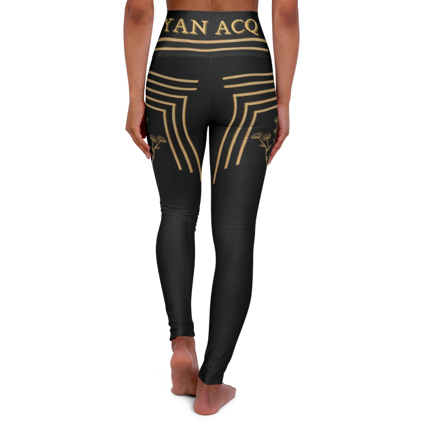 High Waisted Leggings | Black High Waisted Leggings | Yan Acq Apparel