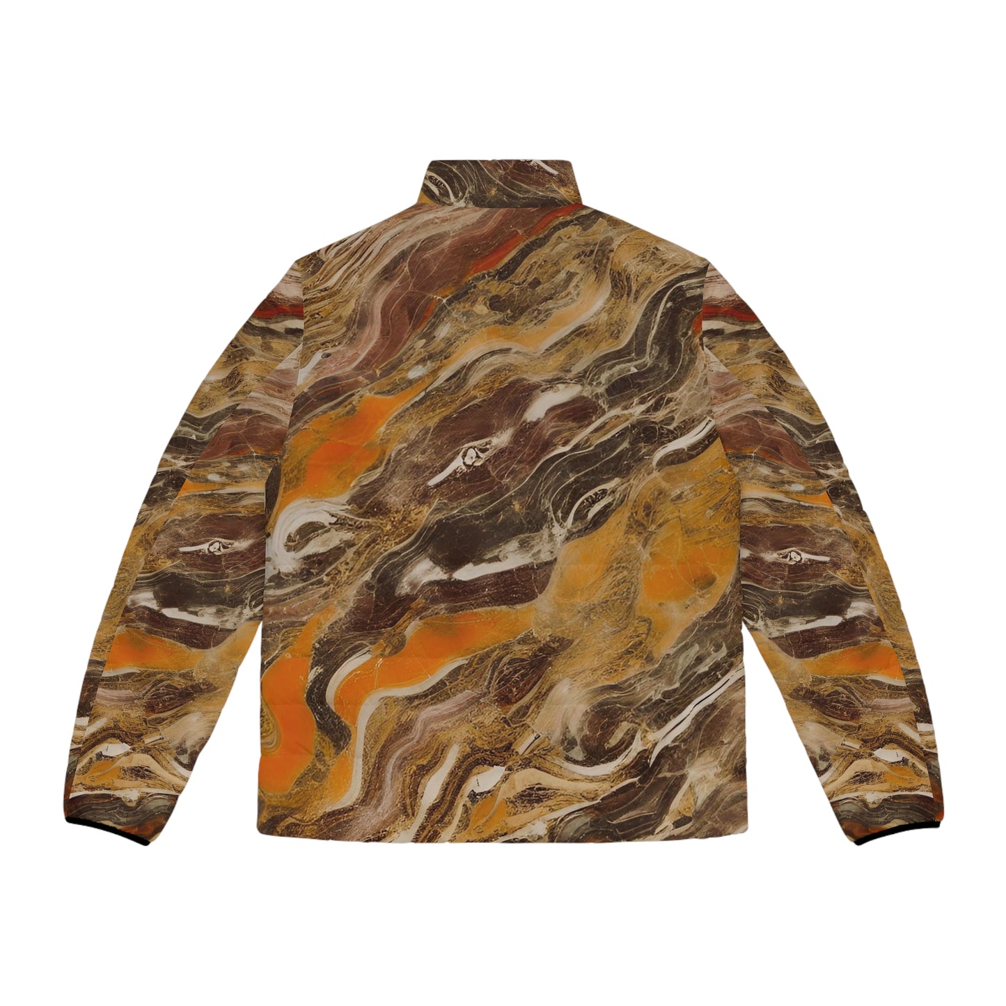 Unisex Puffer Jacket | Orange Remix Puffer Jacket | Yan Acq Apparel