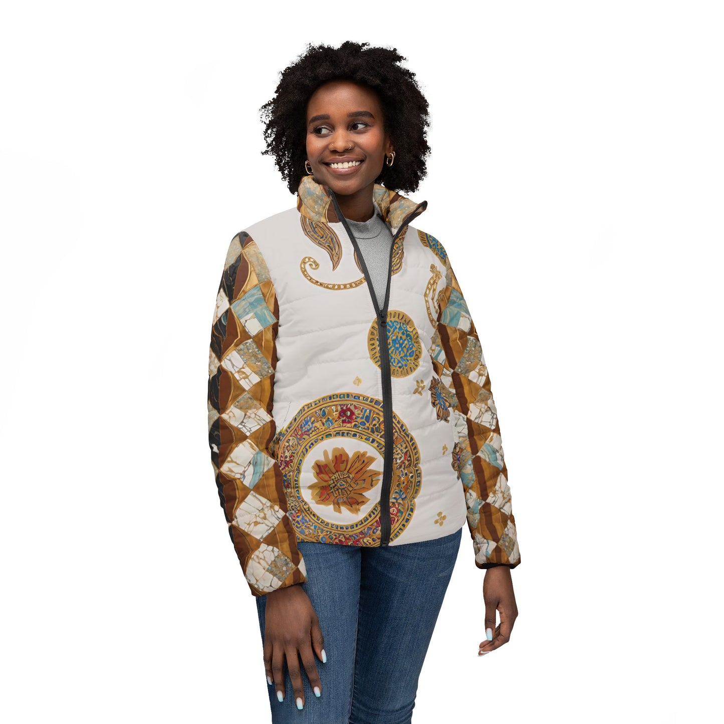 Puffer Jacket with Pockets | Women's Puffer Jacket | Yan Acq Apparel