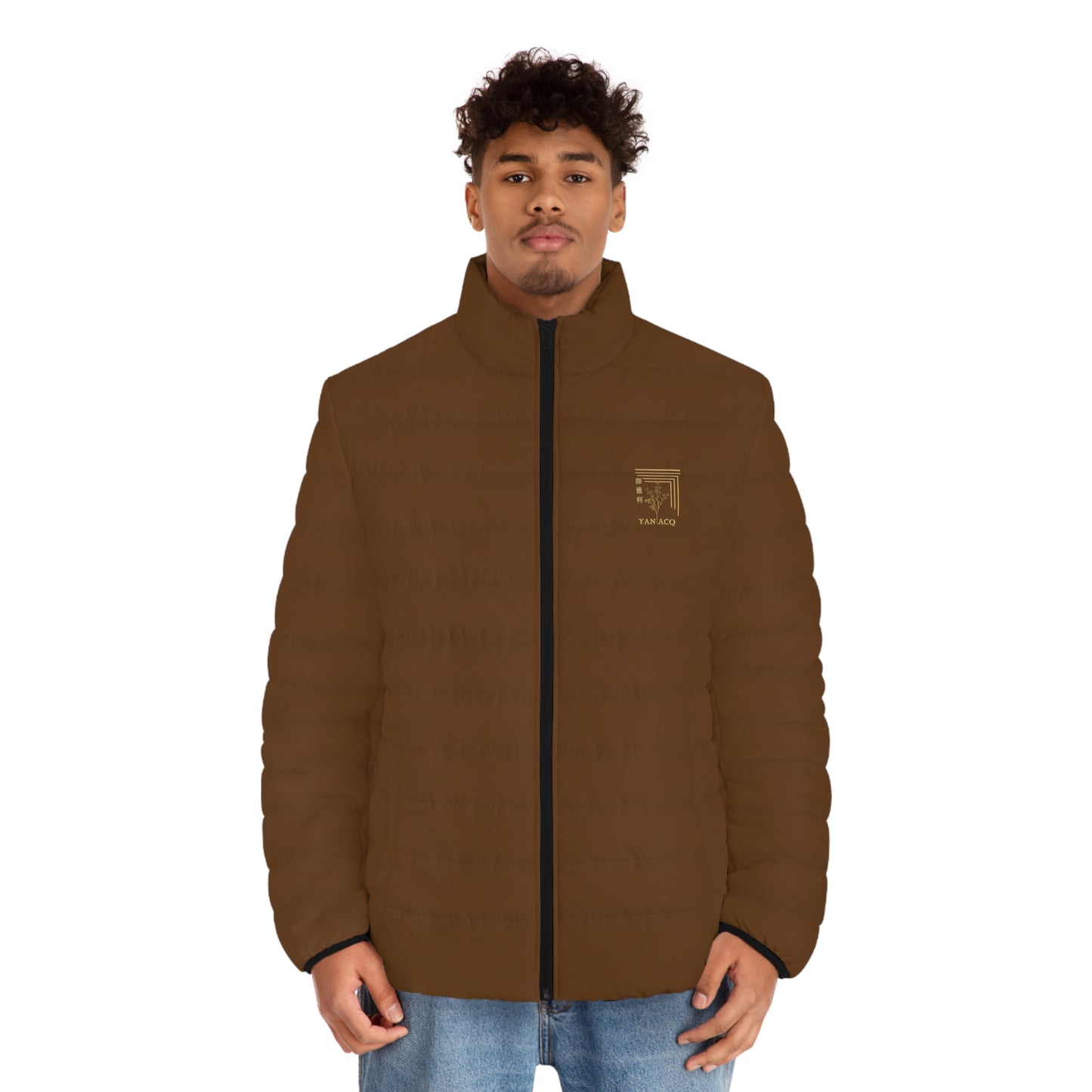 Brown Puffer Jacket | Custom Brown Jacket | Yan Acq Apparel