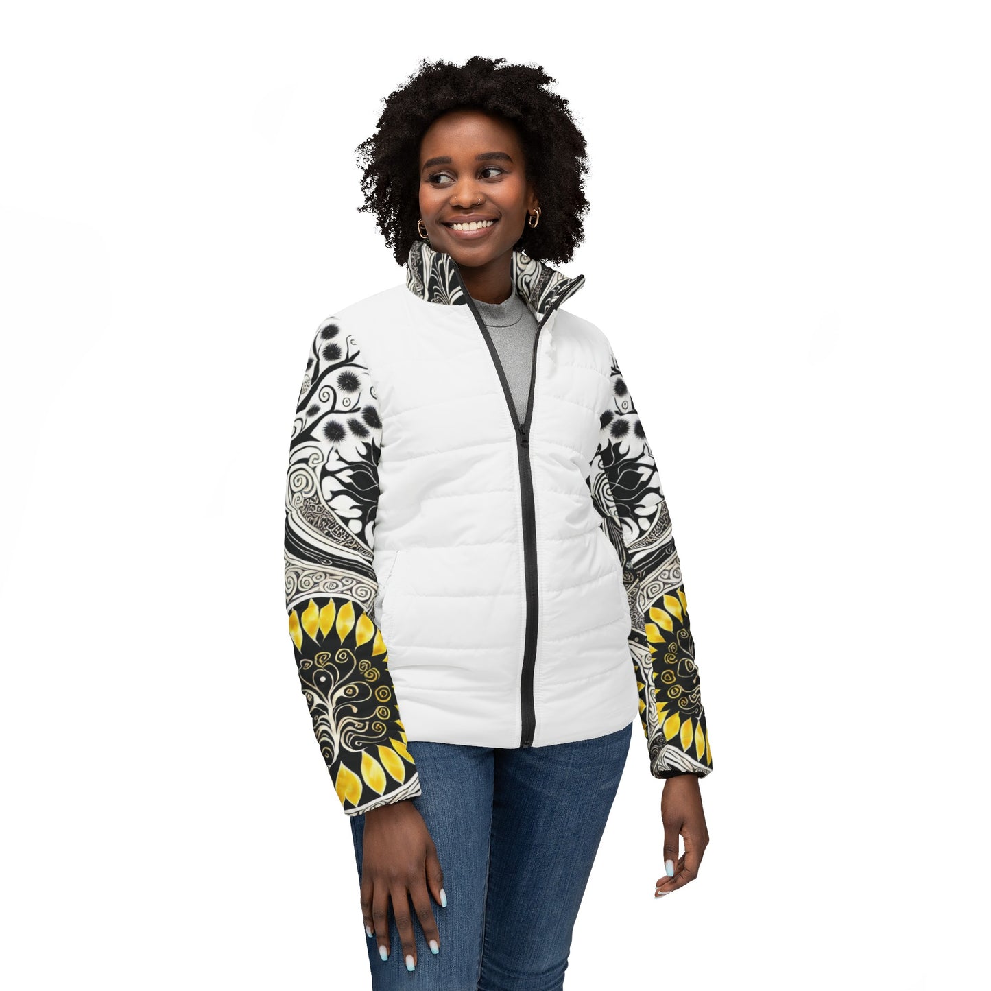 White Seam Puffer Jacket | Essential Puffer Jacket | Yan Acq Apparel