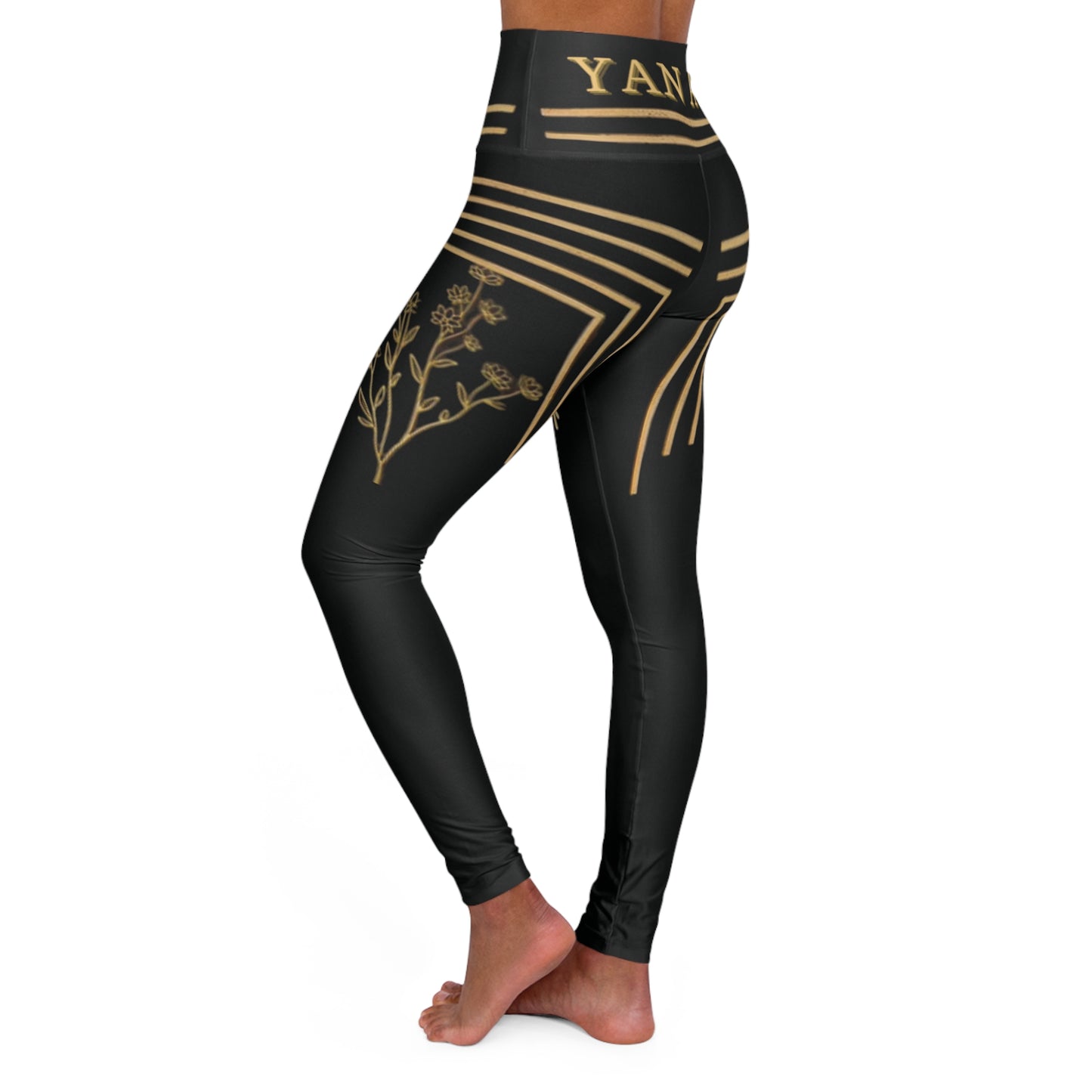 High Waisted Leggings | Black High Waisted Leggings | Yan Acq Apparel