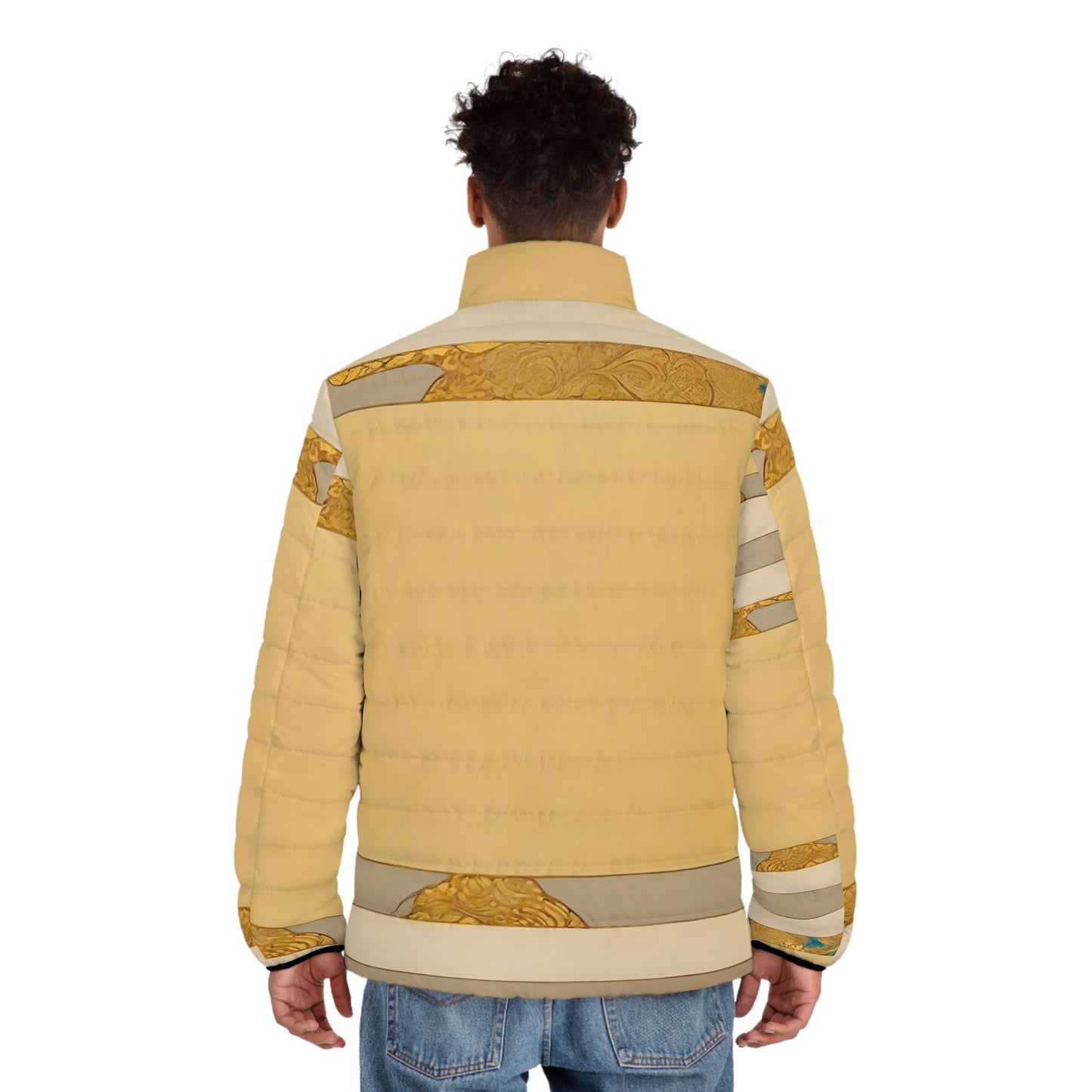 Yellow Puffer Jacket | Varsity Jacket | Yan Acq Apparel