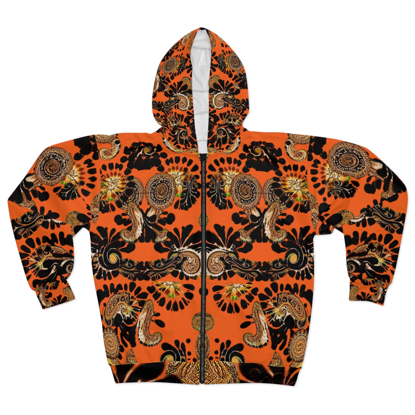 Zipped Fleece Jacket | Orange Fleece Jacket | Yan Acq Apparel