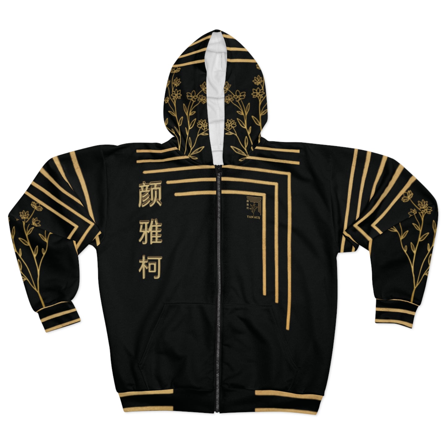 Black Winter Jacket | Long Sleeve Length Jacket | Yan Acq Apparel