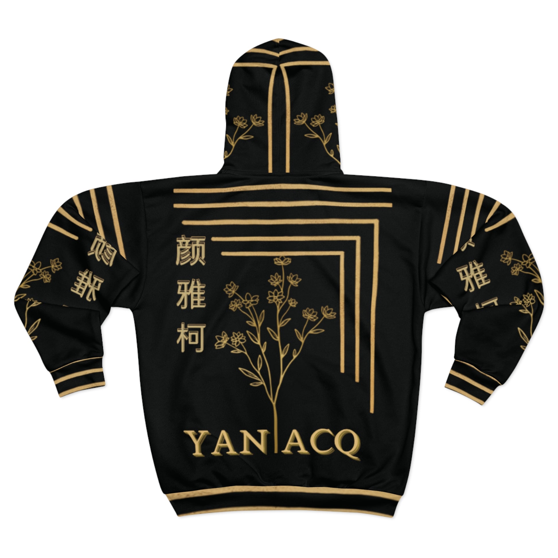 Black Winter Jacket | Long Sleeve Length Jacket | Yan Acq Apparel