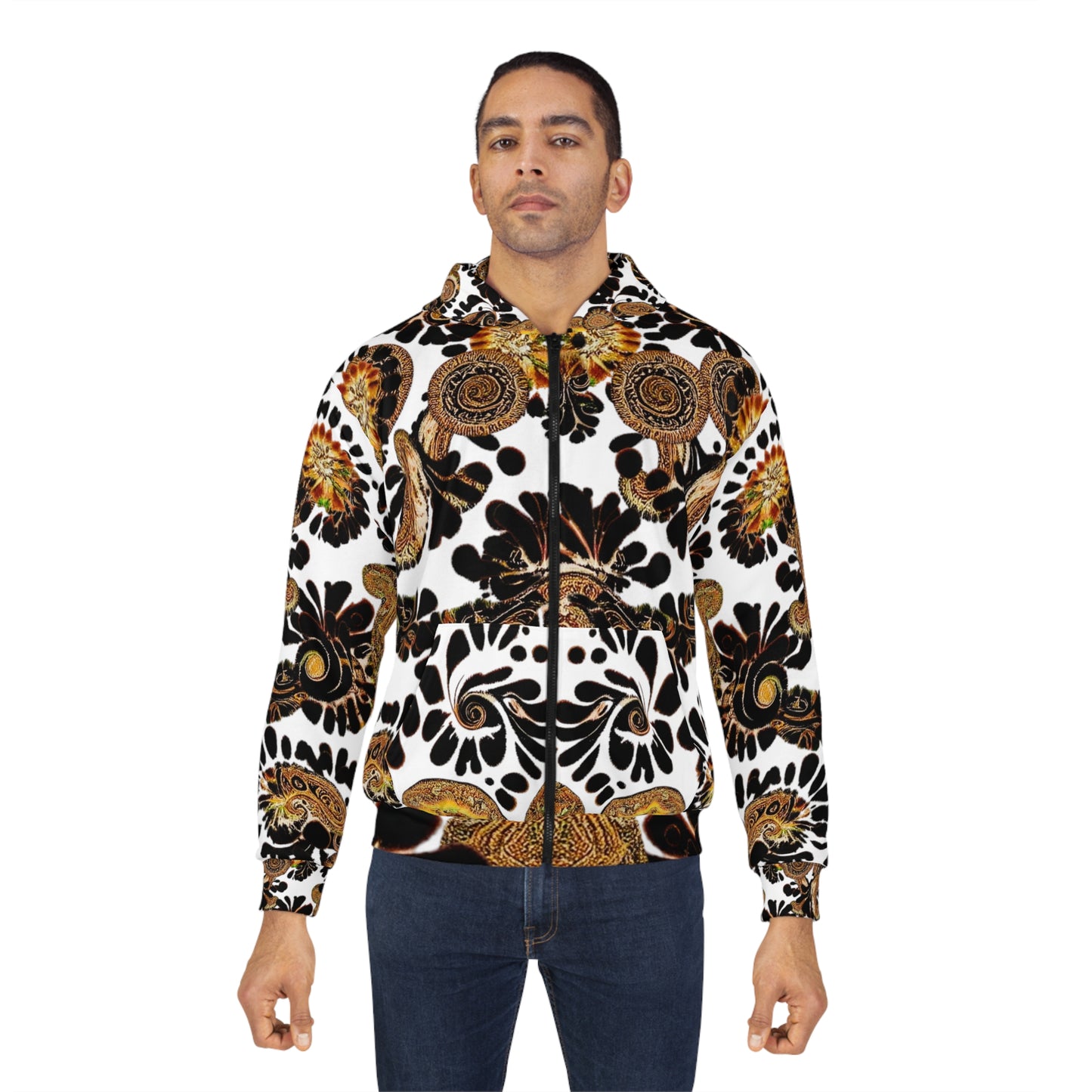 Medium Weight Polyester Jacket | Black Zipper Hoodie | Yan Acq Apparel