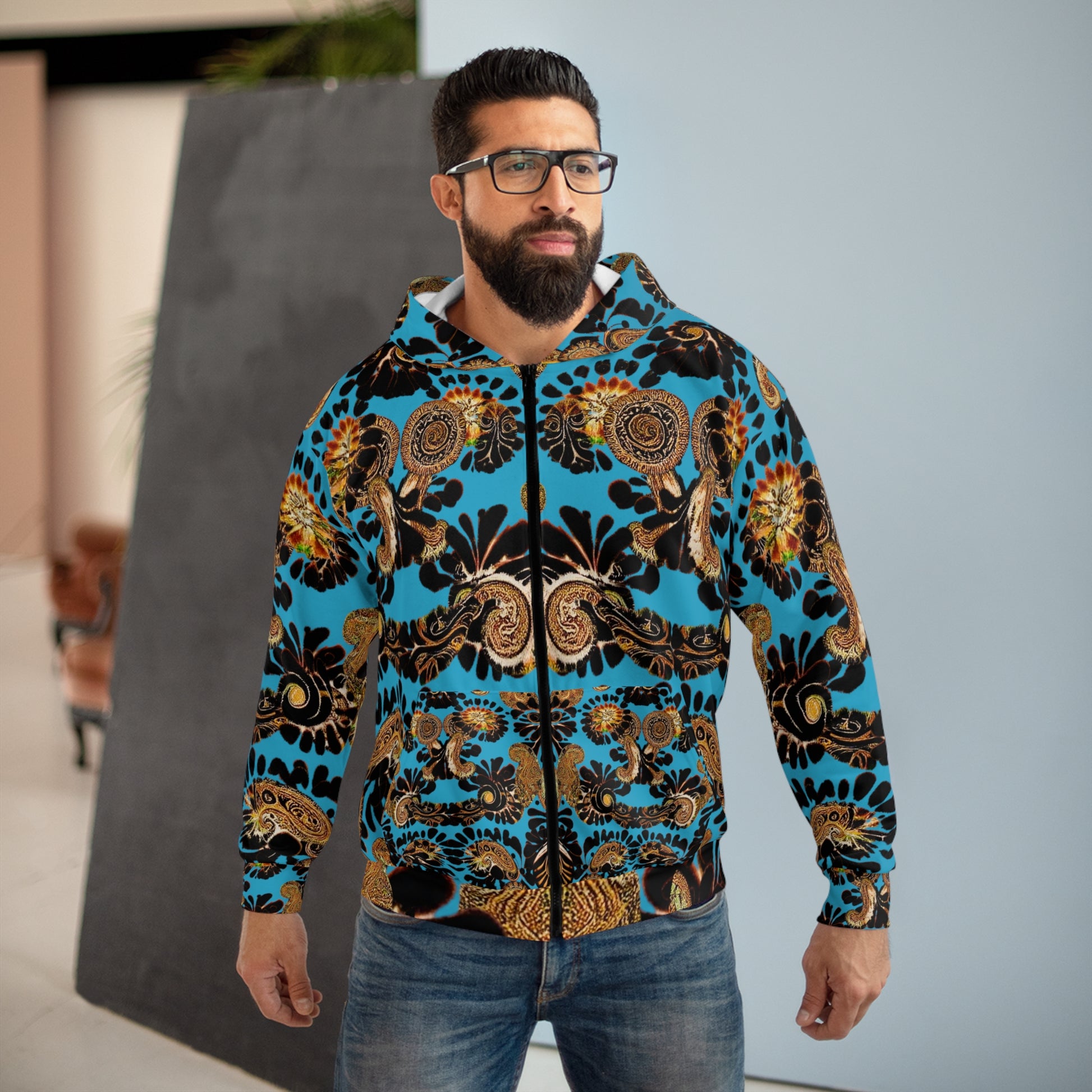 Winter Fleece Jacket | Black Zipper Hoodie | Yan Acq Apparel