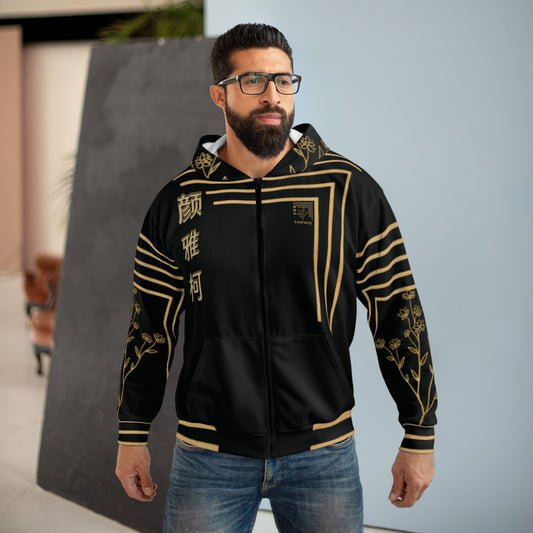 Black Winter Jacket | Long Sleeve Length Jacket | Yan Acq Apparel